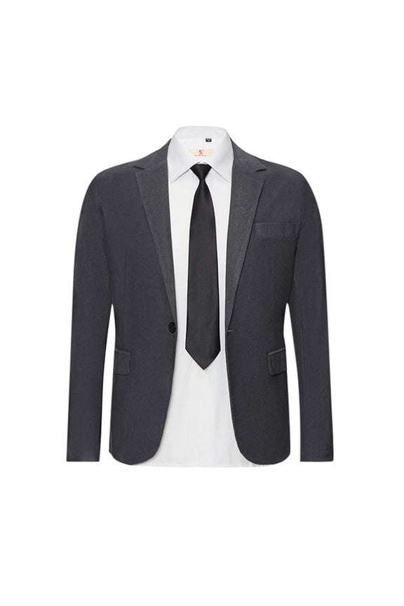 Men's Blazer Autumn Men Regular Fit Large Size Double Pocket Slim Casual for Business Travel and Attendance