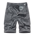 thumbnail image 1 of LIUJUNSHOP Men's Cargo Pants Men's Summer Camping Trend Loose Casual Stretch Washed Cargo Shorts for Outdoor Hiking Adventure, 1 of 4