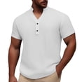 thumbnail image 1 of LIUJUNSHOP Men's Casual Short Sleeve Button Down Shirt Stylish Comfortable Lightweight Breathable Summer Spring Everyday Wear White XXXL, 1 of 4