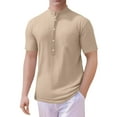 thumbnail image 1 of LIUJUNSHOP Men's Classic T-Shirt Men Summer Fashion Stand Collar Short Sleeve Shirt Loose Casual Jacquard Tee Top, 1 of 5
