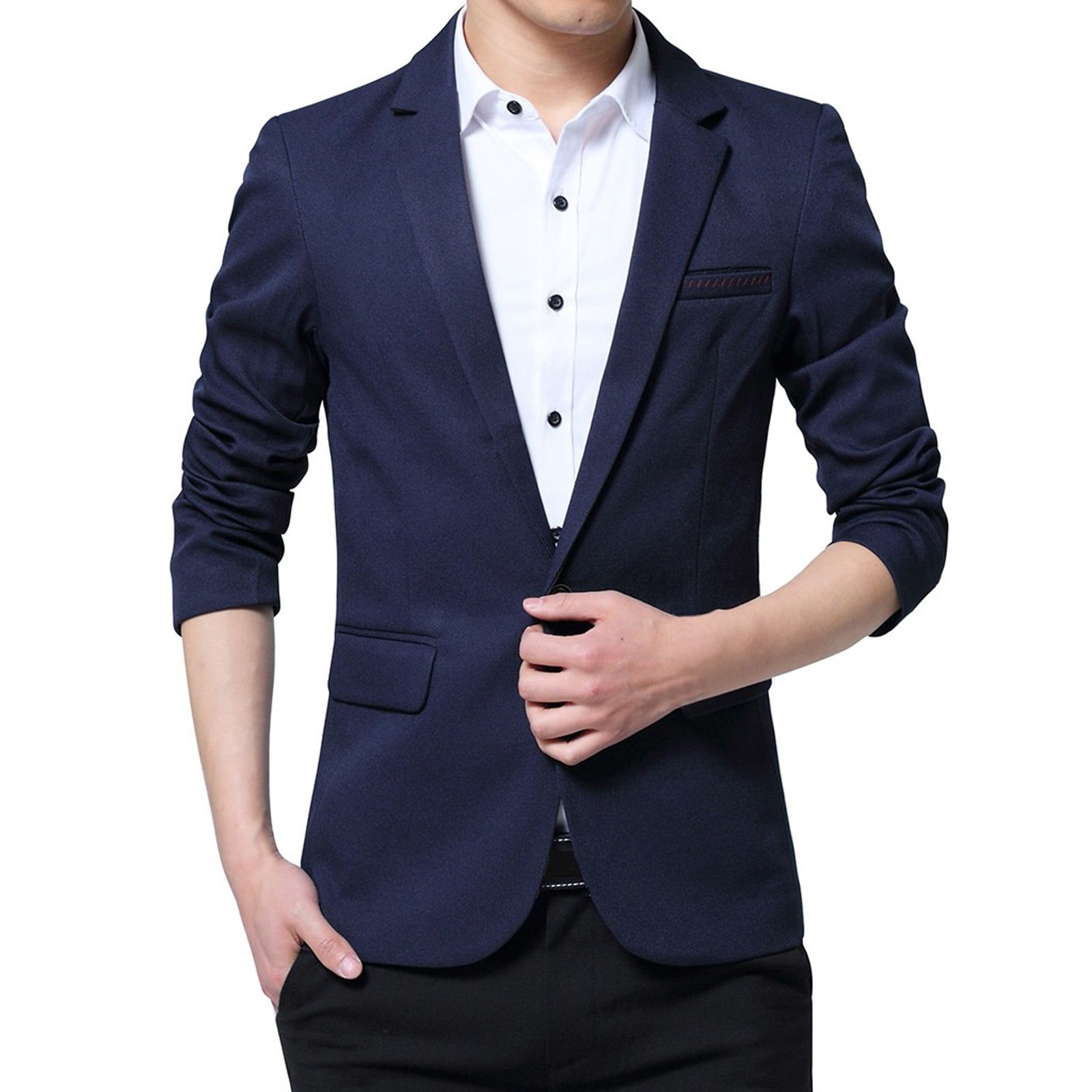 LIUJUNSHOP Men's Formal Jacket Blazer Men's Slim Fit Button Formal ...
