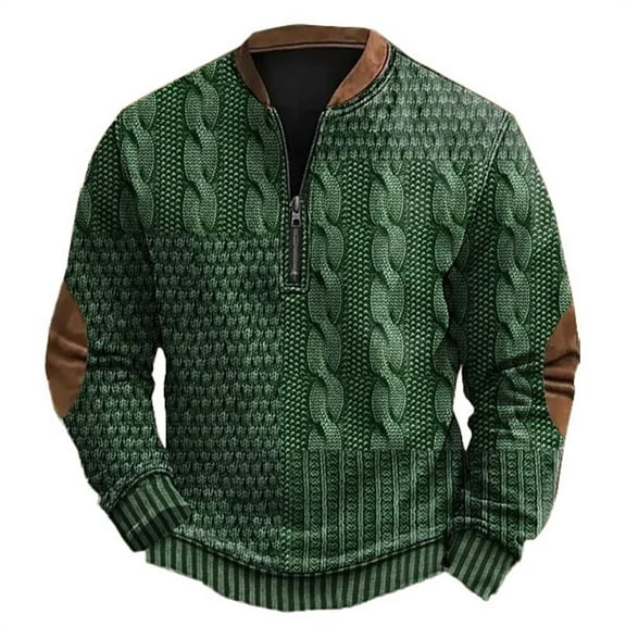 LIUJUNSHOP Men's French Terry Crewneck Sweatshirt 2025 Men's Autumn Winter Casual Fashion Sports Large Size Half Zip Long Sleeve