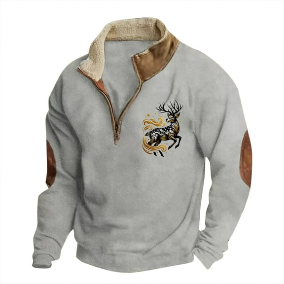 LIUJUNSHOP Men's French Terry Crewneck Sweatshirt Men's Fashion Casual Printed Long Sleeve Pullover Sweatshirt Crewneck