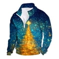 thumbnail image 1 of LIUJUNSHOP Men's French Terry Crewneck Sweatshirt Mens Holiday Print Pullover Sweatshirt Oversized Hop Fashion Top Casual Crewneck Clothing Christmas, 1 of 5