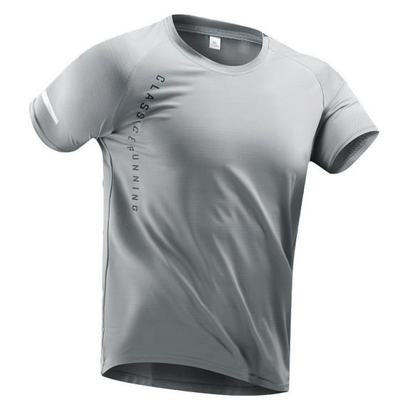 LIUJUNSHOP Men's Graphic Tee Men's Short Sleeve T-Shirt Summer Ice Silk Fabric Thin Cut Round Neck Loose Fit Casual Top