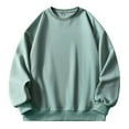 thumbnail image 1 of LIUJUNSHOP Men's Organic Cotton Crewneck Sweatshirt Men's Long Sleeve Casual Solid Holiday Pullover Sweatshirt Top Comfortable Soft Warm, 1 of 2