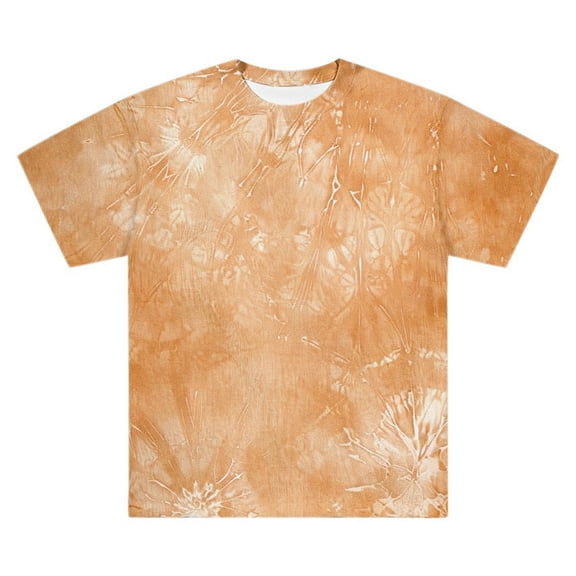 LIUJUNSHOP Men's Plaid T-Shirt Men's Fashion Tie Dye Print Short Sleeve Tee Shirt Casual Crew Neck T-Shirt for Daily Wear