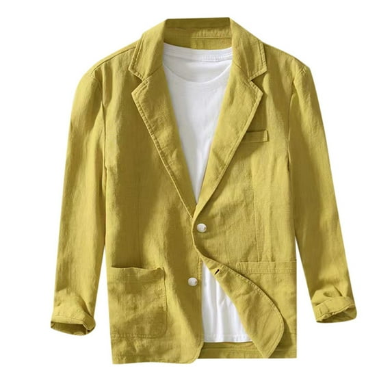 LIUJUNSHOP Men's Solid Color Short Sleeve Shirt with Lapel Collar and Chest Pocket for Casual Business Wear Gold XXXL