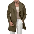thumbnail image 1 of LIUJUNSHOP Men's Trench Coat Slim Fit Men's Anorak Casual Warm Solid Jacket Long Sleeve Zipper Fly Pocket Outerwear Coat, 1 of 6