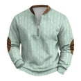 thumbnail image 1 of LIUJUNSHOP Mens Cotton Sweatshirt Men's Knit Zipper Sweater Long Sleeve Printed Collarless, 1 of 3