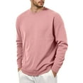 thumbnail image 1 of LIUJUNSHOP Mens Crewneck Men's Corduroy Pullover Crewneck Sweatshirt Soft Casual Long Sleeve Top Comfortable Warm Winter Fall, 1 of 5
