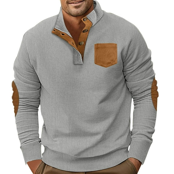 LIUJUNSHOP Mens Pullover Sweatshirt Men Fashion Casual Relaxed Comfortable Long Sleeve Hoodless