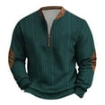 thumbnail image 1 of LIUJUNSHOP Mens Pullover Sweatshirt Men's Knit Zipper Sweater Long Sleeve Printed Collarless, 1 of 3