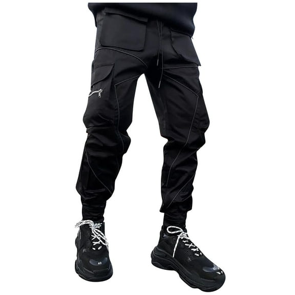 LIUJUNSHOP Multi-Pocket Cargo Pants for Men Men's Casual Cargo Overalls with Straight Leg Design for Everyday Comfort
