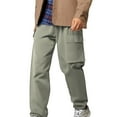 thumbnail image 1 of LIUJUNSHOP Multi-Pocket Cargo Pants for Men Men's Loose Fit Straight Leg Cargo Pants Cool Ice Fiber Lightweight Outdoor Casual Trousers For, 1 of 4