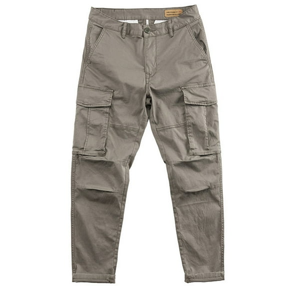 LIUJUNSHOP Outdoor Cargo Pants for Men Men's Casual Streetwear Cargo Pants with Woven Pocket and Adjustable Tie Design for Outdoor