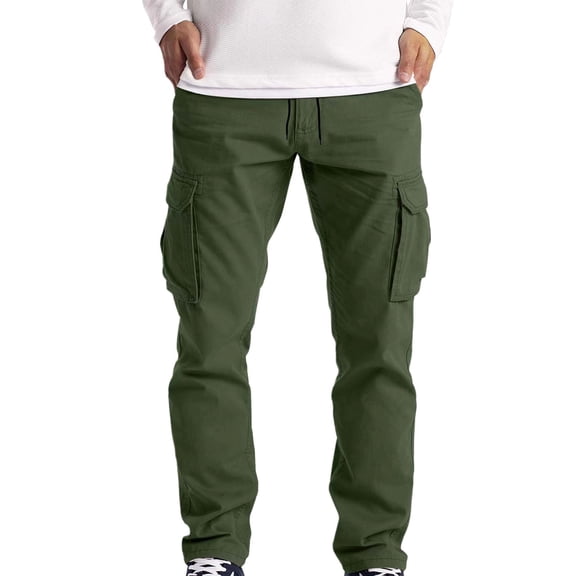 LIUJUNSHOP Outdoor Cargo Pants for Men Mens Spring Autumn Loose Fit Large Size Cargo Pants with Multiple Tooling Pockets for Casual Outdoor