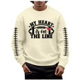 thumbnail image 1 of LIUJUNSHOP Oversized Men's Crewneck Sweatshirt Men's Football Pullover Sweatshirt Holiday Logo Print Hop Oversized, 1 of 4