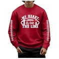 thumbnail image 1 of LIUJUNSHOP Oversized Men's Crewneck Sweatshirt Men's Football Pullover Sweatshirt Holiday Logo Print Hop Oversized, 1 of 4