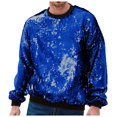 thumbnail image 1 of LIUJUNSHOP Plain Men's Crewneck Sweatshirt Men Carnival Sequin Flip Over Round Neck Casual Loose, 1 of 4