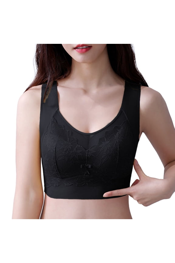 Seamless Wirefree Bras for Older Women Wireless Posture Correcting Push Up Anti Sagging Full Coverage Bra 2026