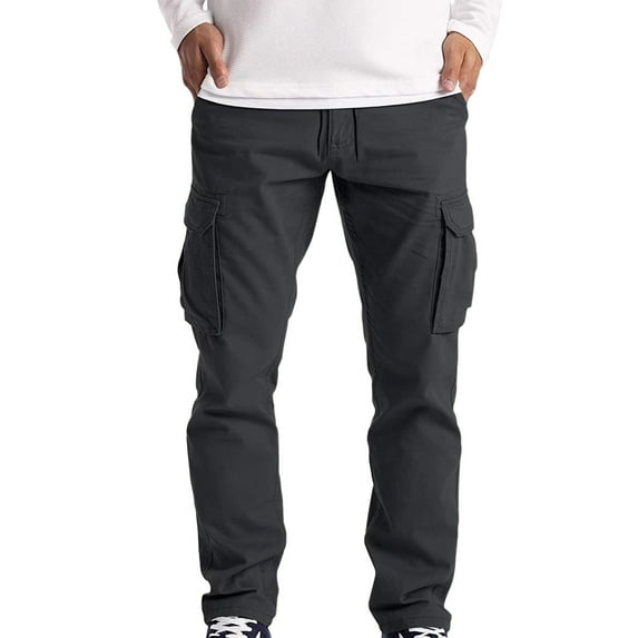 LIUJUNSHOP Slim Fit Men's Cargo Pants Mens Spring Autumn Loose Fit Large Size Cargo Pants with Multiple Tooling Pockets for Casual Outdoor