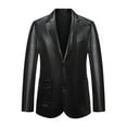 thumbnail image 1 of LIUJUNSHOP Slim Fit Men's Suit Jacket Blazer Men Solid Color Leather Business Suit Jacket European Slim Fit Comfortable Casual Trend, 1 of 8