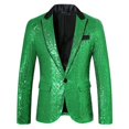 thumbnail image 1 of LIUJUNSHOP Slim Fit Men's Suit Jacket Blazer Men's 3D Sequin Suit Jacket Printed Pocket Lapel Button Up Style Four Formal, 1 of 9