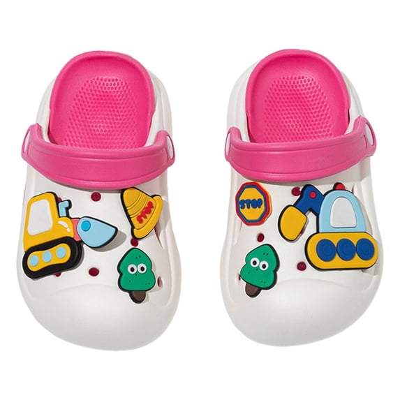 LIUJUNSHOP Toddler Clogs Boys Girls Little Kids on Slides Sandals Children Summer Beach Pool Outdoor Water Shoes Shower Slippers Red 4.5-5Years