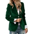 thumbnail image 1 of LIUJUNSHOP Velvet Blazer Women Casual Business Button Up Jacket Fall Winter Coats Notch Lapel Work Office Suit Jackets Blazer, 1 of 4
