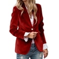thumbnail image 1 of LIUJUNSHOP Velvet Blazer Women Casual Business Button Up Jacket Fall Winter Coats Notch Lapel Work Office Suit Jackets Blazer, 1 of 4