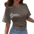 thumbnail image 1 of LIUJUNSHOP Womens Batwing Short Sleeve T Shirts Summer Casual Flowy Crew Neck Tops Loose Fit Boxy Basic Tees, 1 of 5