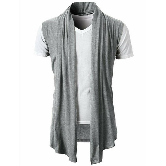 LIUJUNSHOP Wool Blend Men's Cardigan Solid Color Fashion Men Sleeveless Knitted Cardigan Casual Lightweight Comfortable Versatile Layering Piece