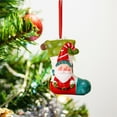 Liurendaoxi Hangs Santa Decorations Painted Resin Santa Stocking