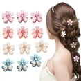 thumbnail image 1 of 12 Pack Cute Flower and Pearl Hair Clips for Women and Girls, Anti-slip Mini Hair Clips for Thin Hair, Decorative Hair Accessories for Styling, 1 of 6