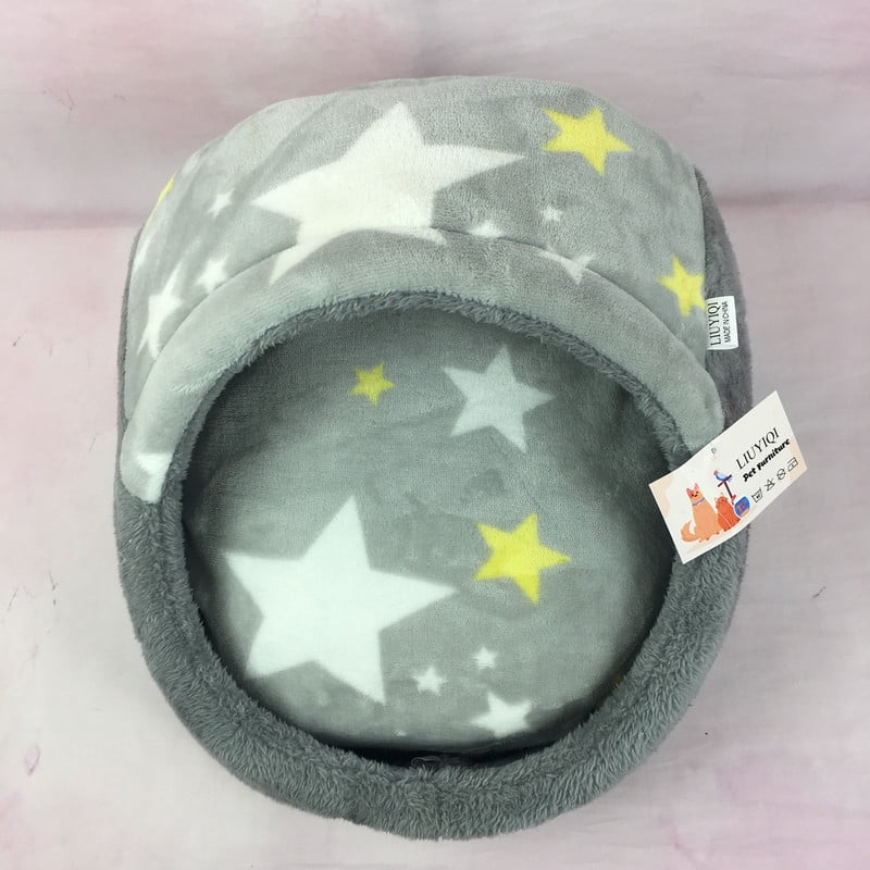 LIUYIQI  Pet furniture – Comfortable Plush Enclosed Pet Bed for Small Dogs and Cats