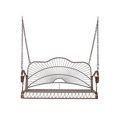 LIUYUDIY 2s Person Garden Bench Iron Patio Chair Porch Hanging Seat