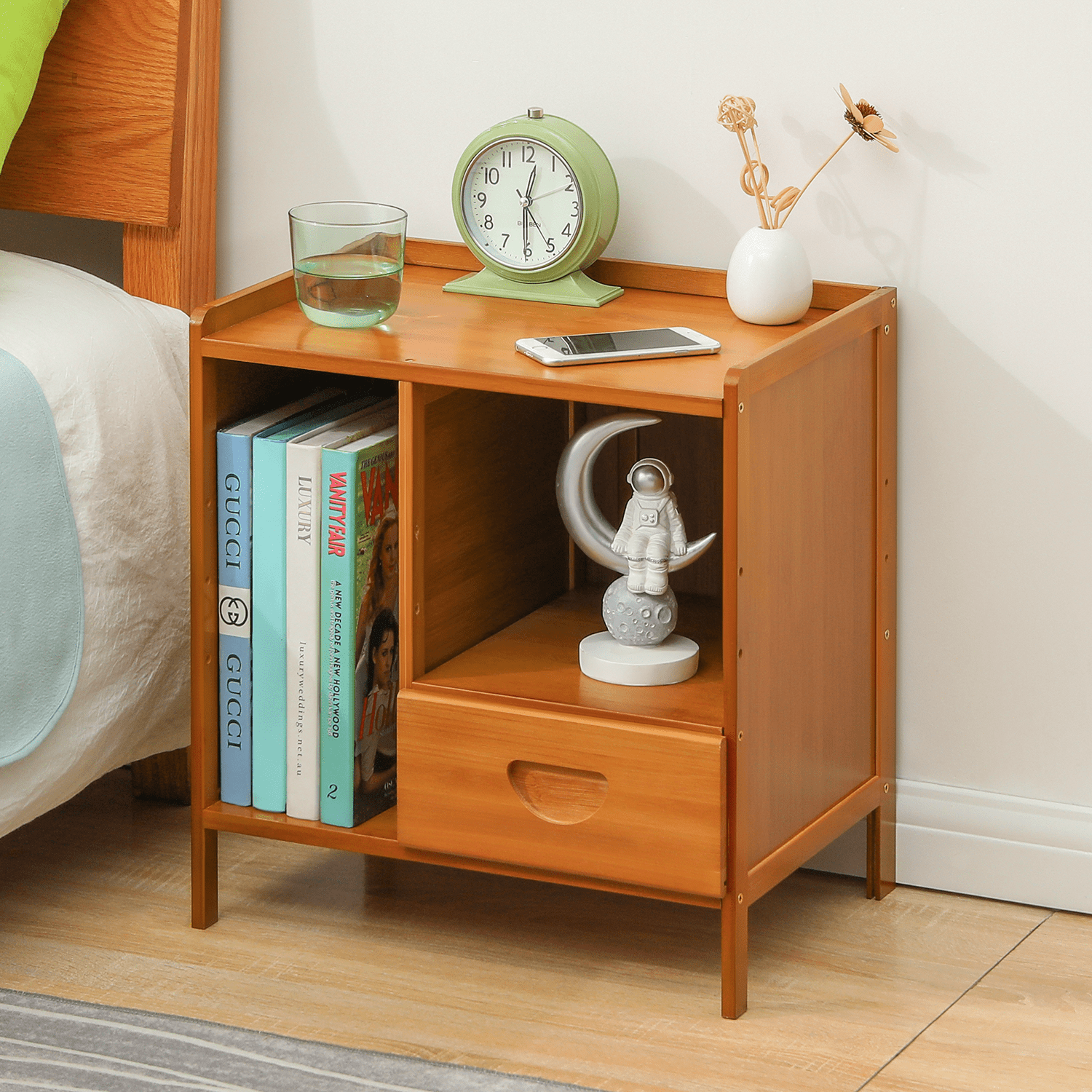 LIUYUDIY Nightstand, End Table with Drawers, Side Table with Storage ...