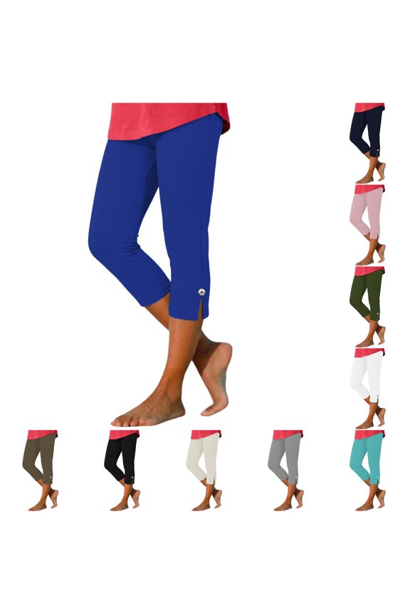 80s Pants for Women Casual Cropped Trousers Fashionable Solid Color Button Front Ankle Pants For Everyday Wear Comfortable And Stylish, Size XXL