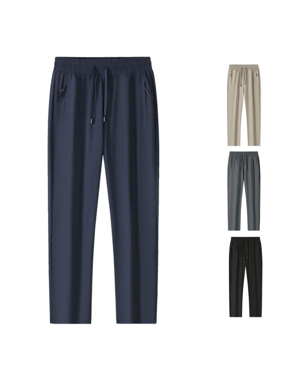 90s Pants for Women Casual Pants High Stretch Straight Leg Trousers With Multiple Pockets Lightweight Comfortable Wear Travel Elastic Waist Soft, Size M