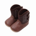 thumbnail image 1 of LIUYUNNN Baby Boots For 0 12 Months Western Cowboy Boots High Top Leather Boots Embroidered Baby Boots Raining Boots for Kids, Size 6-8 Months, 1 of 5