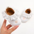 thumbnail image 1 of LIUYUNNN Baby Girls First Walking Shoes Soft Sole Lace Up Sneakers With Embroidered Heart Design For Toddler Fashion Toddler Tennis Shoes Boys, Size 6-12Months, 1 of 6