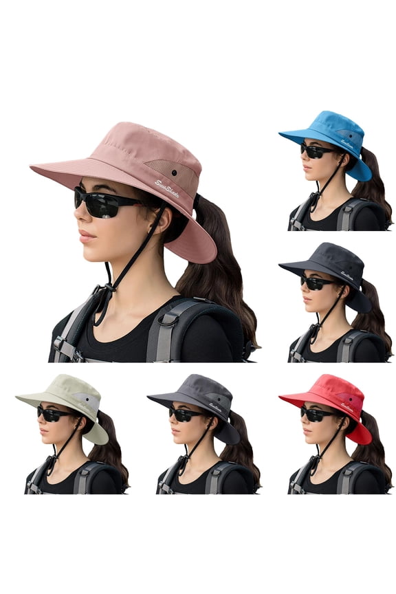 Boar Hat Sun Hats For Women Men Outdoor Camping Hiking Sports Adjustable Breathable Lightweight Wide Brim Summer Hat, One Size