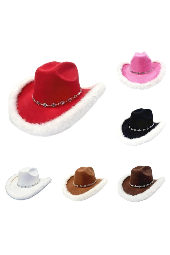 Bud Hats for Men Festive Fringed Western Cowboy Hat Hat For Holiday Party Celebration And Country Themed Events, One Size