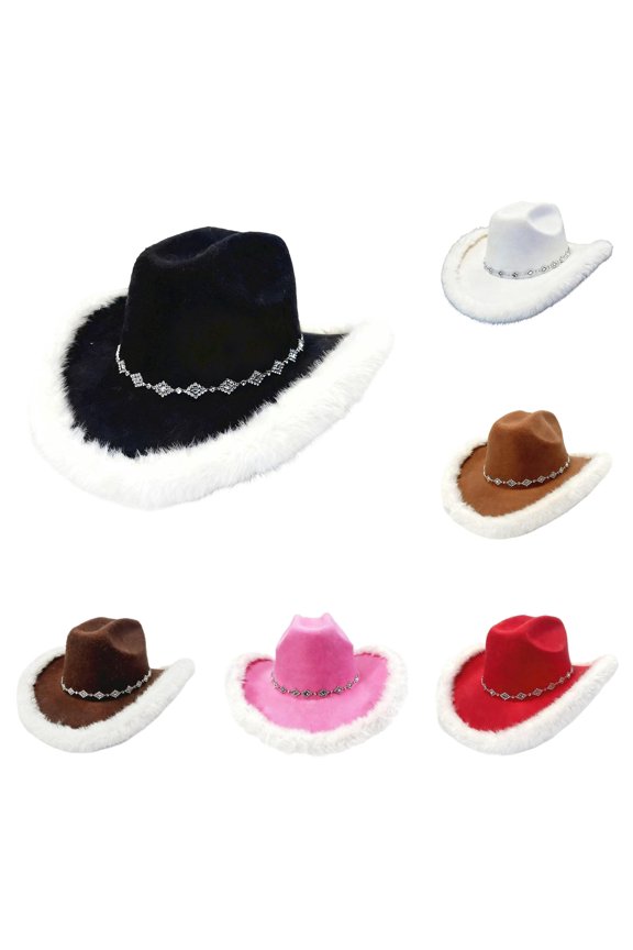 Bud Hats for Men Festive Fringed Western Cowboy Hat Hat For Holiday Party Celebration And Country Themed Events, One Size