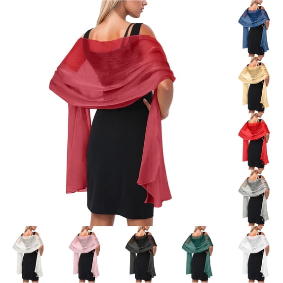 LIUYUNNN Capes for Women Dressy Elegant Women's Shawl Wrap Evening Party Bridal Silk Scarf Champagne Color Fashionable Stole For Dresses And Qipao, One Size