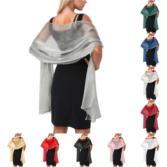 LIUYUNNN Capes for Women Dressy Elegant Women's Shawl Wrap Evening Party Bridal Silk Scarf Champagne Color Fashionable Stole For Dresses And Qipao, One Size