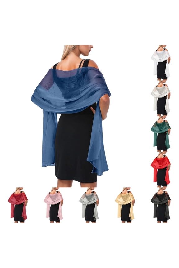 Capes for Women Dressy Elegant Women's Shawl Wrap Evening Party Bridal Silk Scarf Champagne Color Fashionable Stole For Dresses And Qipao, One Size