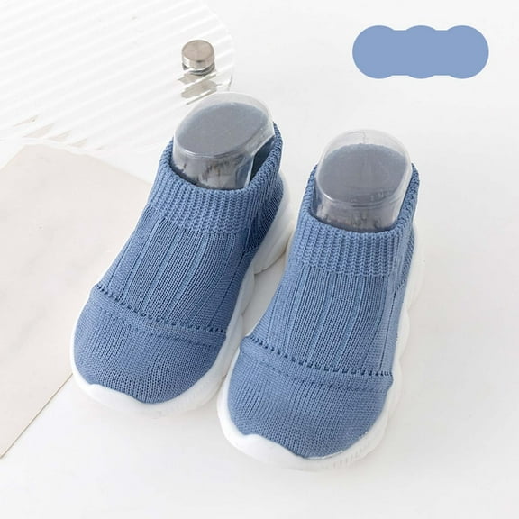 LIUYUNNN Child Solid Color First Walker Shoes with Grip Slipper Outdoor Slipper for Boys Girls toddler slippers 19.00 Boys Girls Four Seasons Outfits