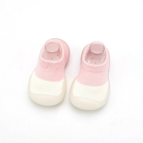LIUYUNNN Child Solid Color Shoes with Grip Slipper Floor Slipper for Boys Girls toddler on shoes 3-6 Months Boys Girls Four Seasons Outfits